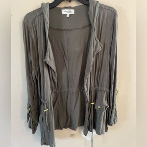 Army green utility jacket